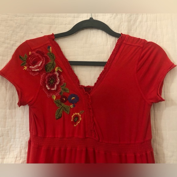 Johnny Was Los Angeles Floral embroidered tiered dress extra small - Picture 3 of 7